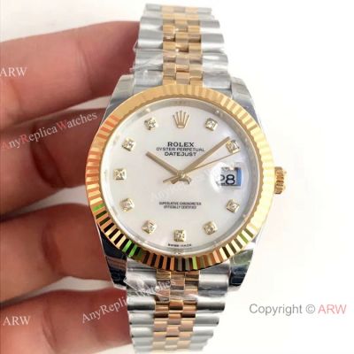 Rolex Datejust ii Swiss 3235 Watch White MOP Dial Two Tone